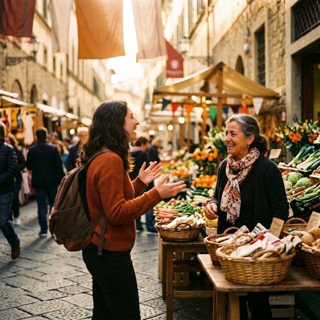 英語が通じる喜びのイメージ
