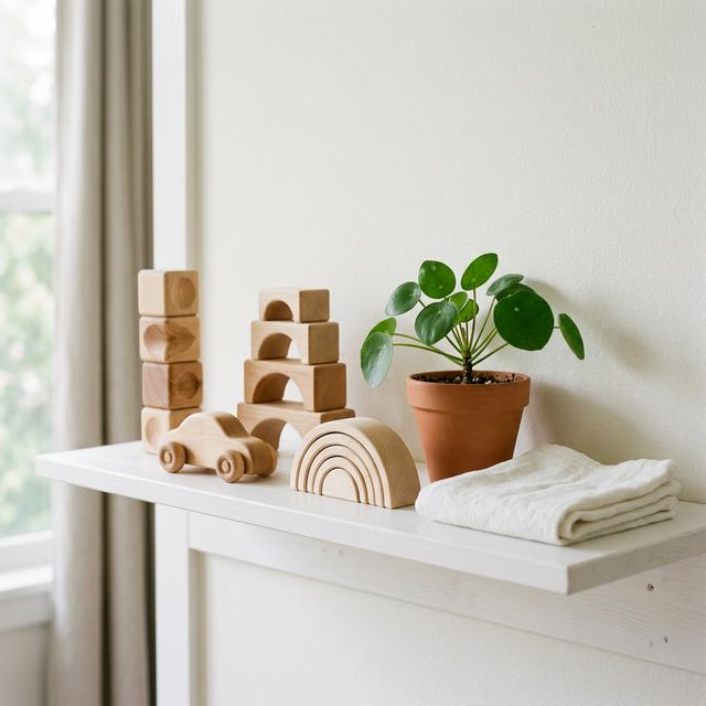 清潔に管理された知育玩具